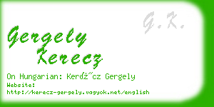 gergely kerecz business card